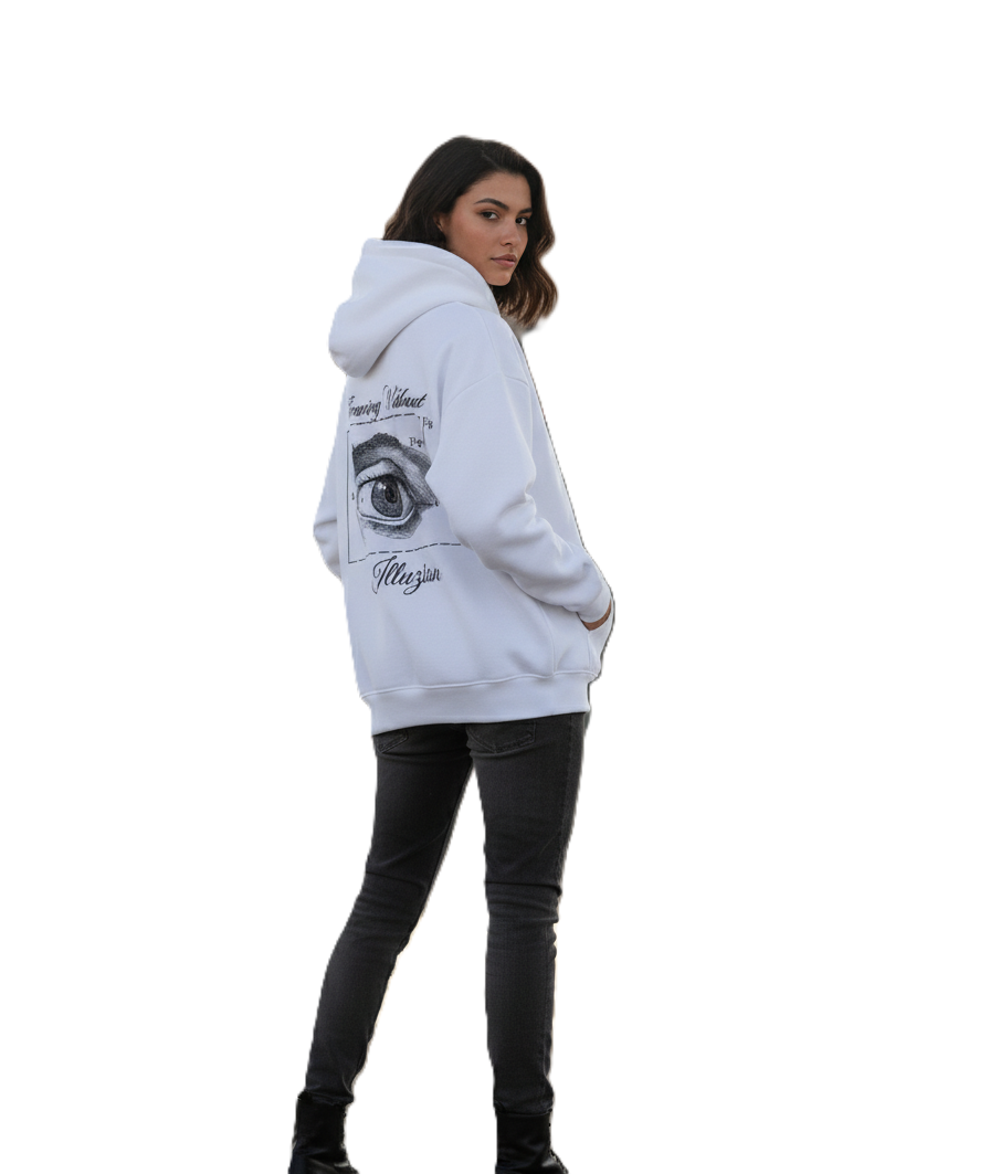 "Illuzion" Oversized Graphic Hoodie